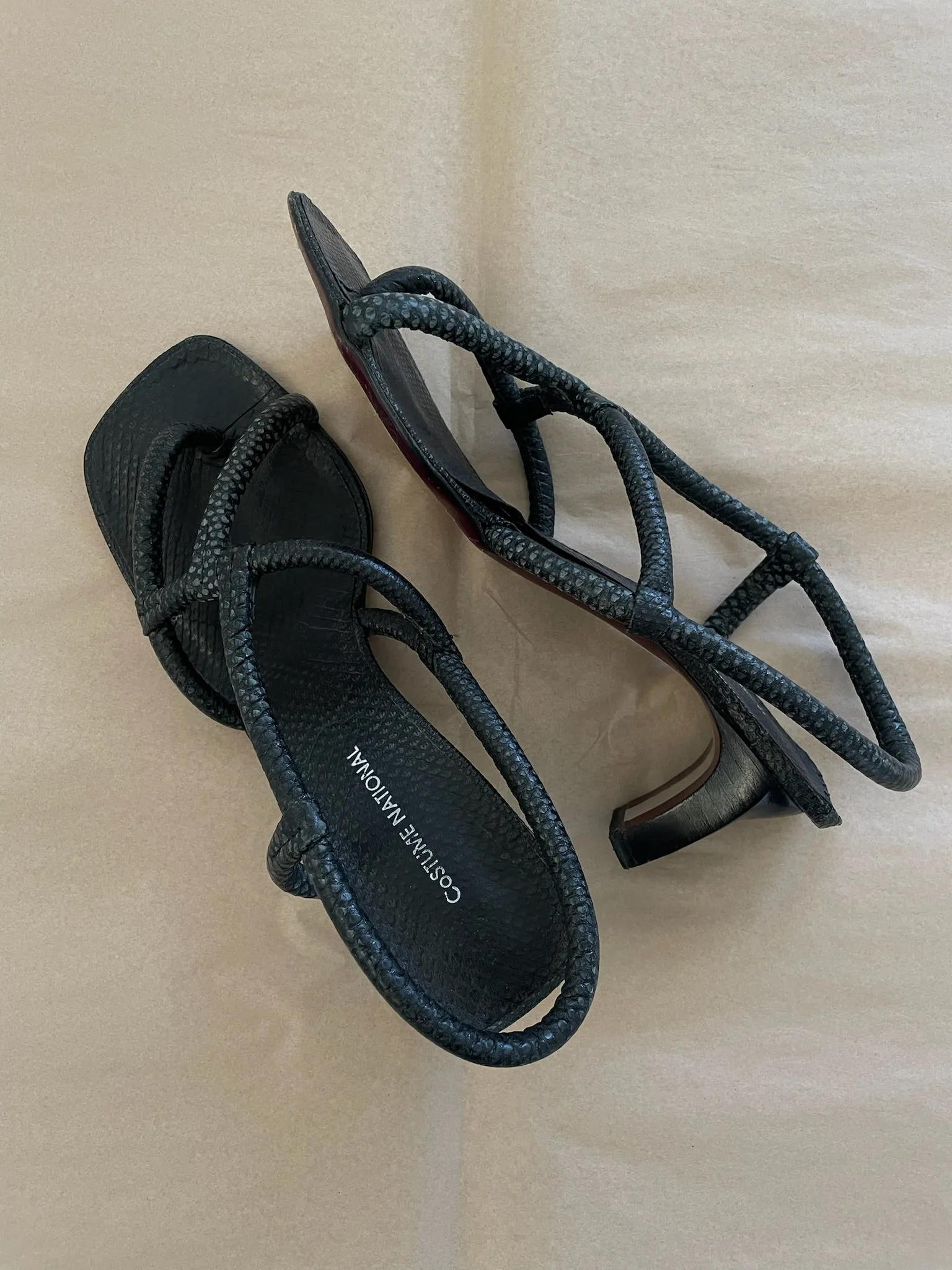 90s Costume National Leather Kitten Heels