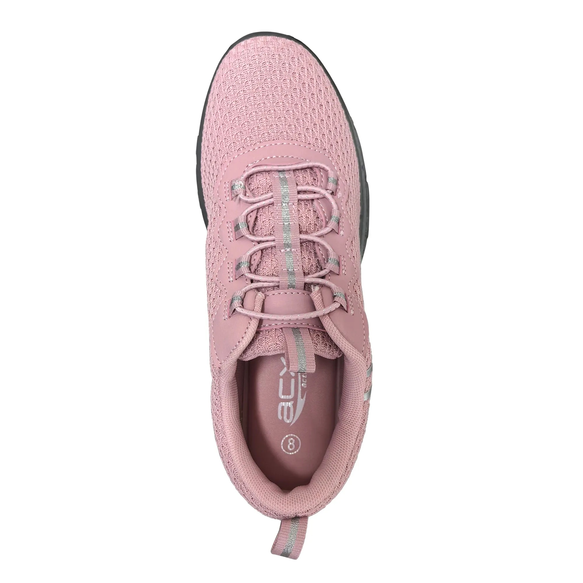 ACX ACTIVE Women's Metallic Bungee Knit Slip-On's