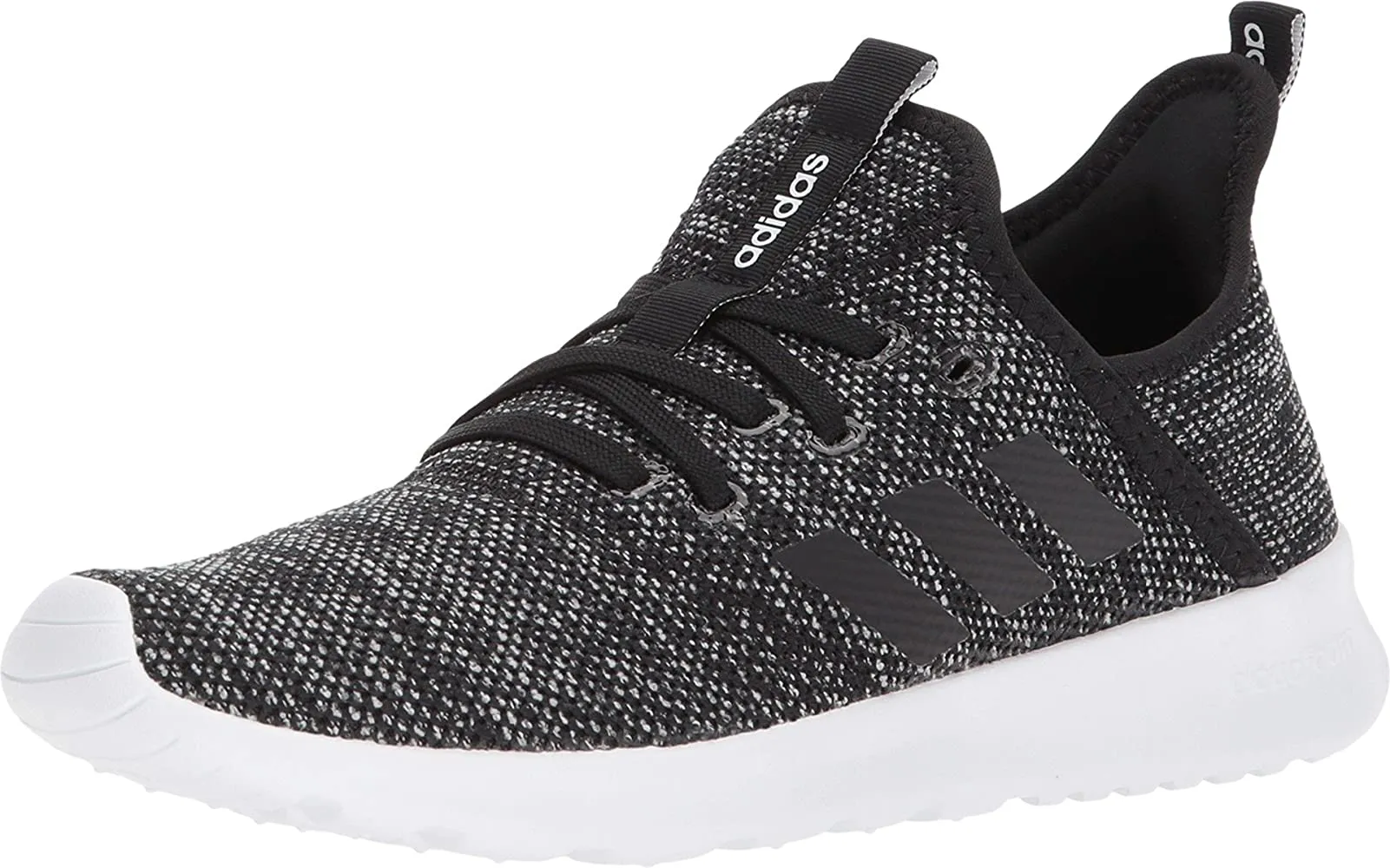 adidas Women's Cloudfoam Pure Running Shoe, Black/Black/White,