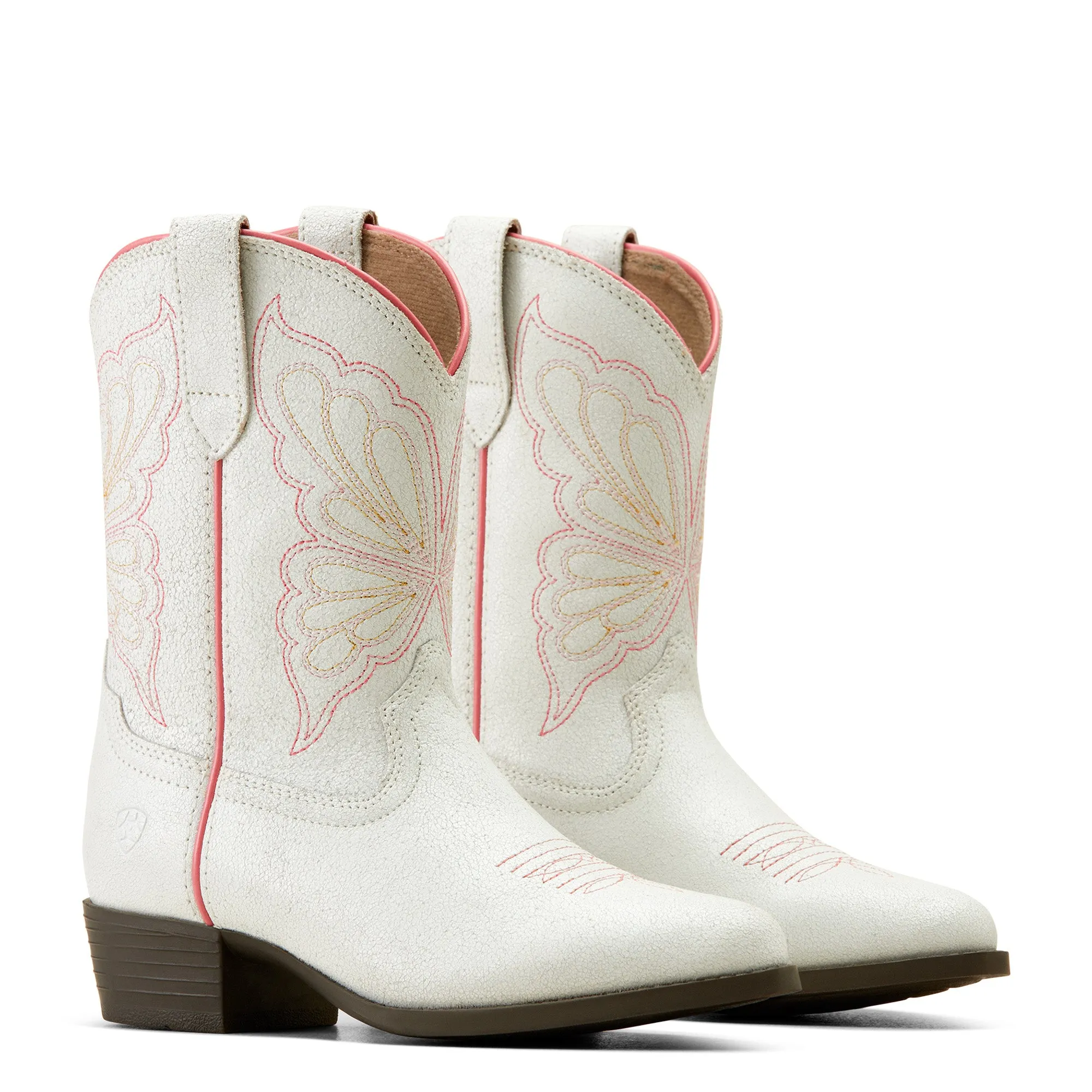 Ariat Girls Heritage Butterfly Ivory Boots