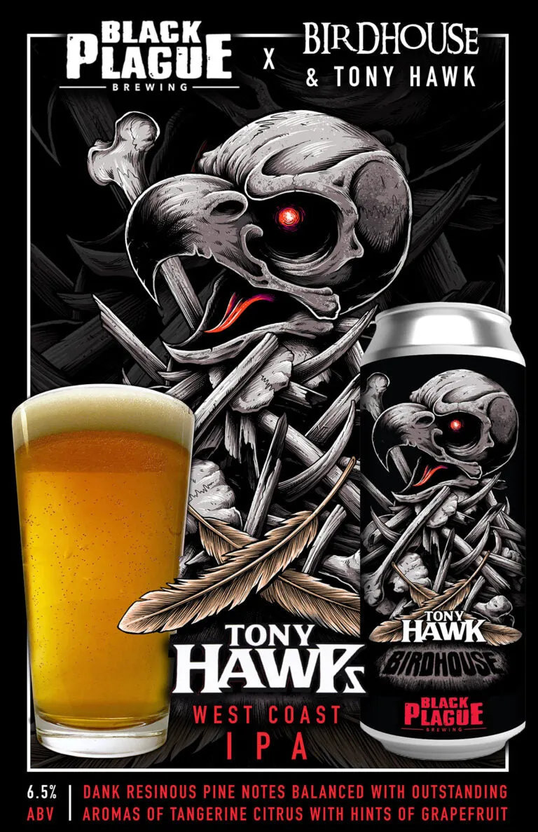 Black Plague Tony Hawps Can 473ml　ブラックプレイグ トニー ホープス