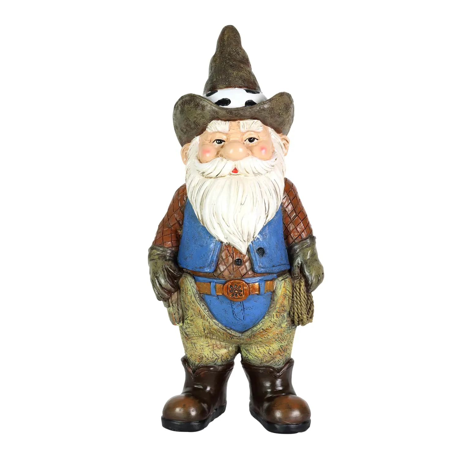 Bronco Billy Cowboy Gnome Garden Statue, 6 by 13.5 Inches