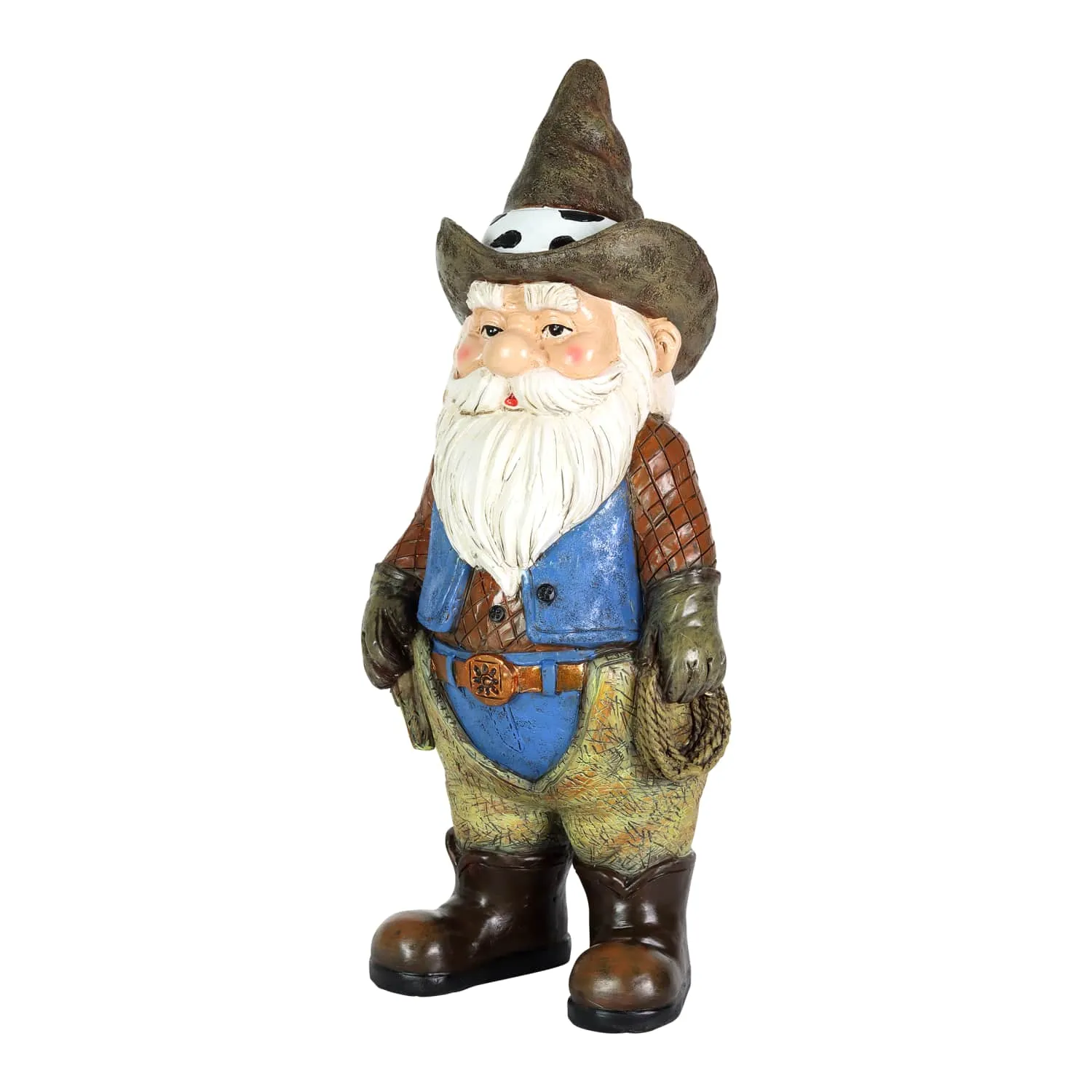 Bronco Billy Cowboy Gnome Garden Statue, 6 by 13.5 Inches