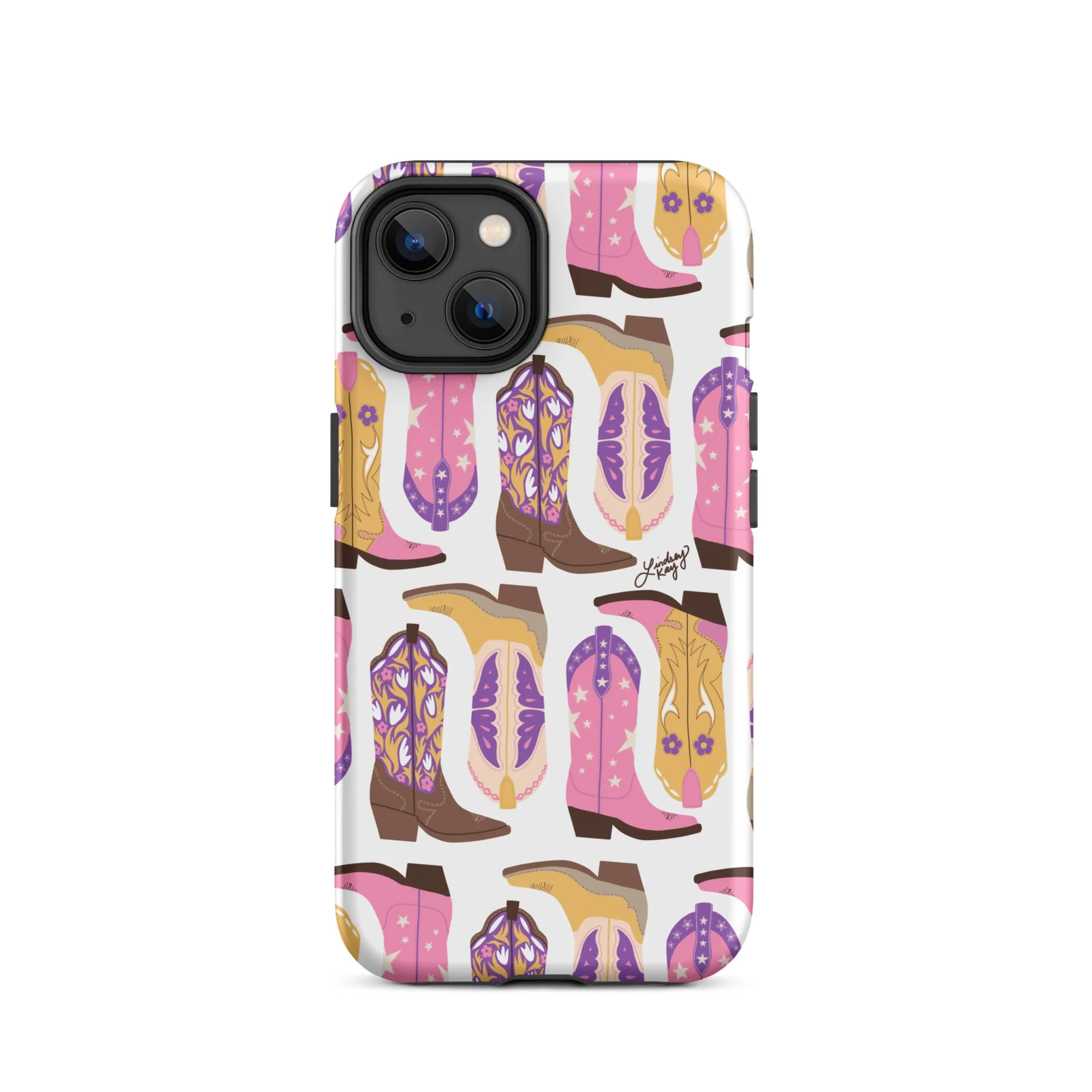 Cowboy Boots Pattern (Pink/Purple) - Tough Case for iPhone®