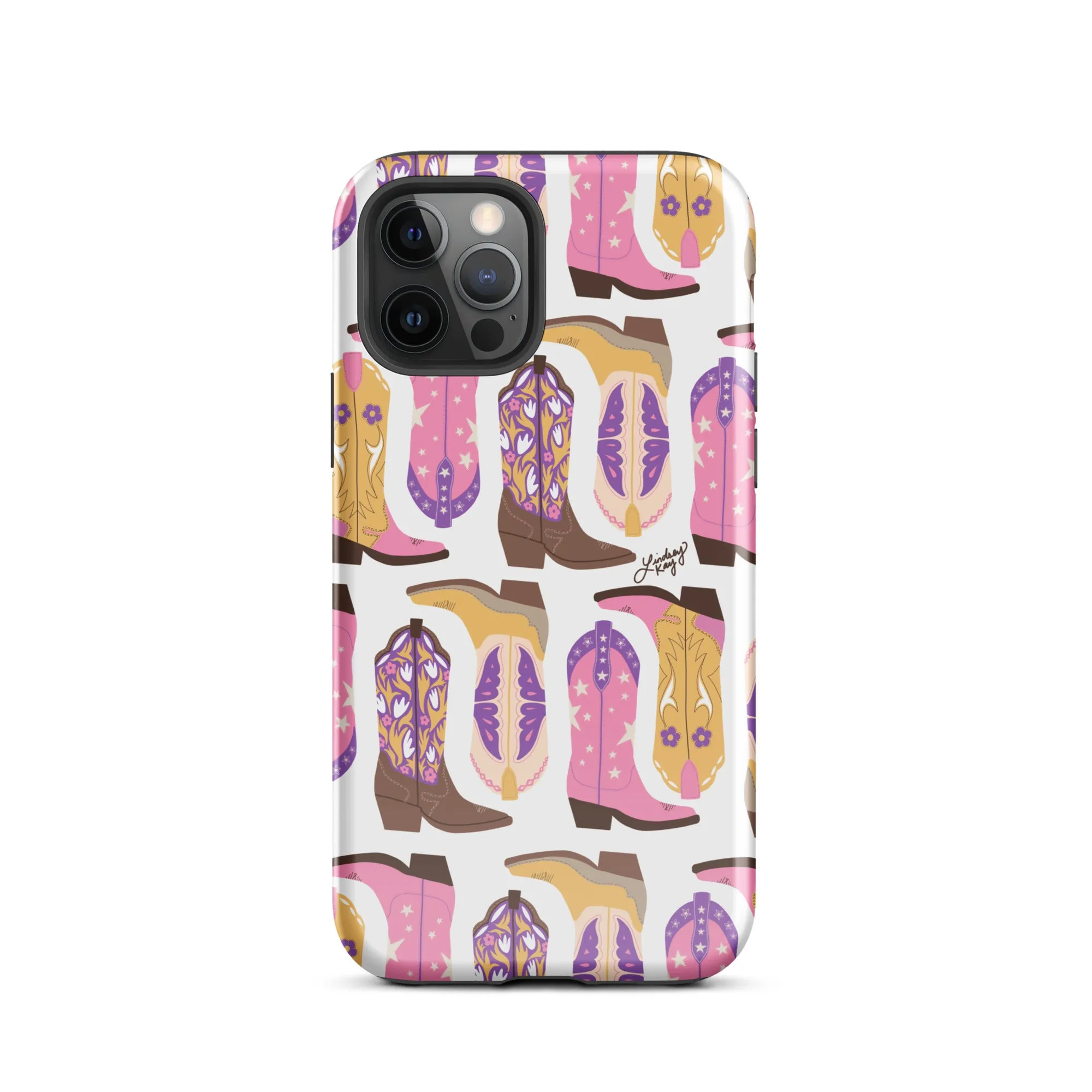 Cowboy Boots Pattern (Pink/Purple) - Tough Case for iPhone®