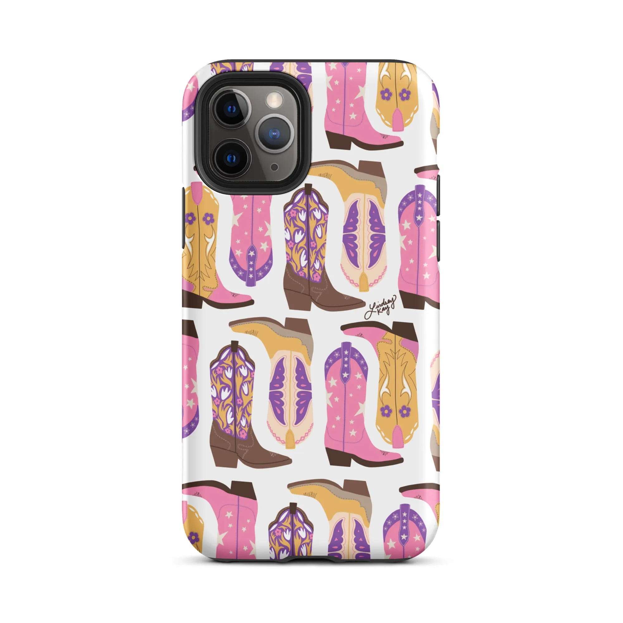 Cowboy Boots Pattern (Pink/Purple) - Tough Case for iPhone®
