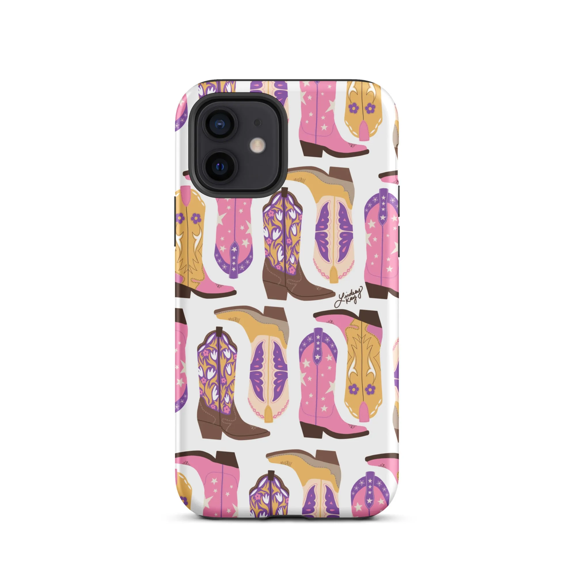 Cowboy Boots Pattern (Pink/Purple) - Tough Case for iPhone®
