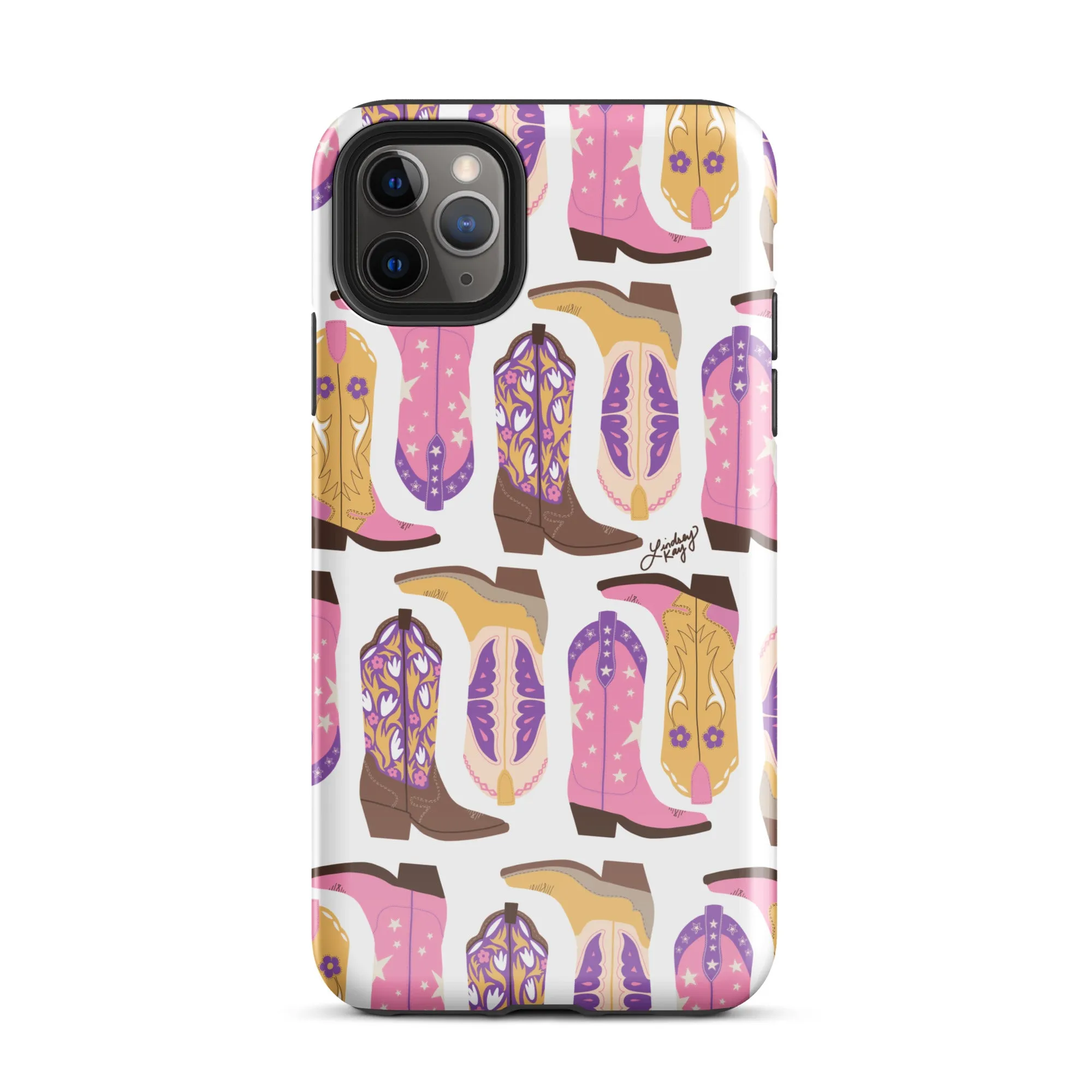 Cowboy Boots Pattern (Pink/Purple) - Tough Case for iPhone®