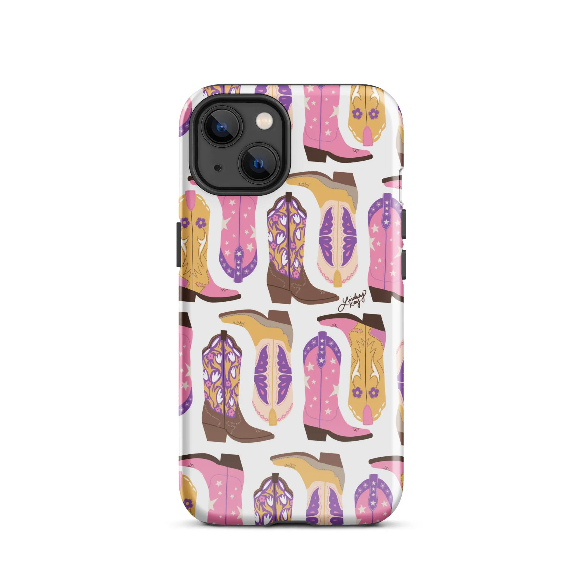 Cowboy Boots Pattern (Pink/Purple) - Tough Case for iPhone®
