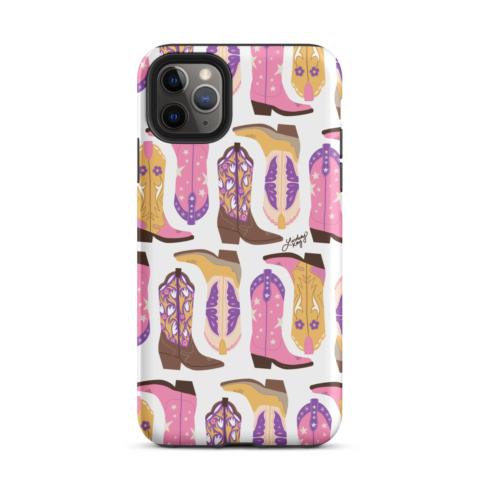 Cowboy Boots Pattern (Pink/Purple) - Tough Case for iPhone®