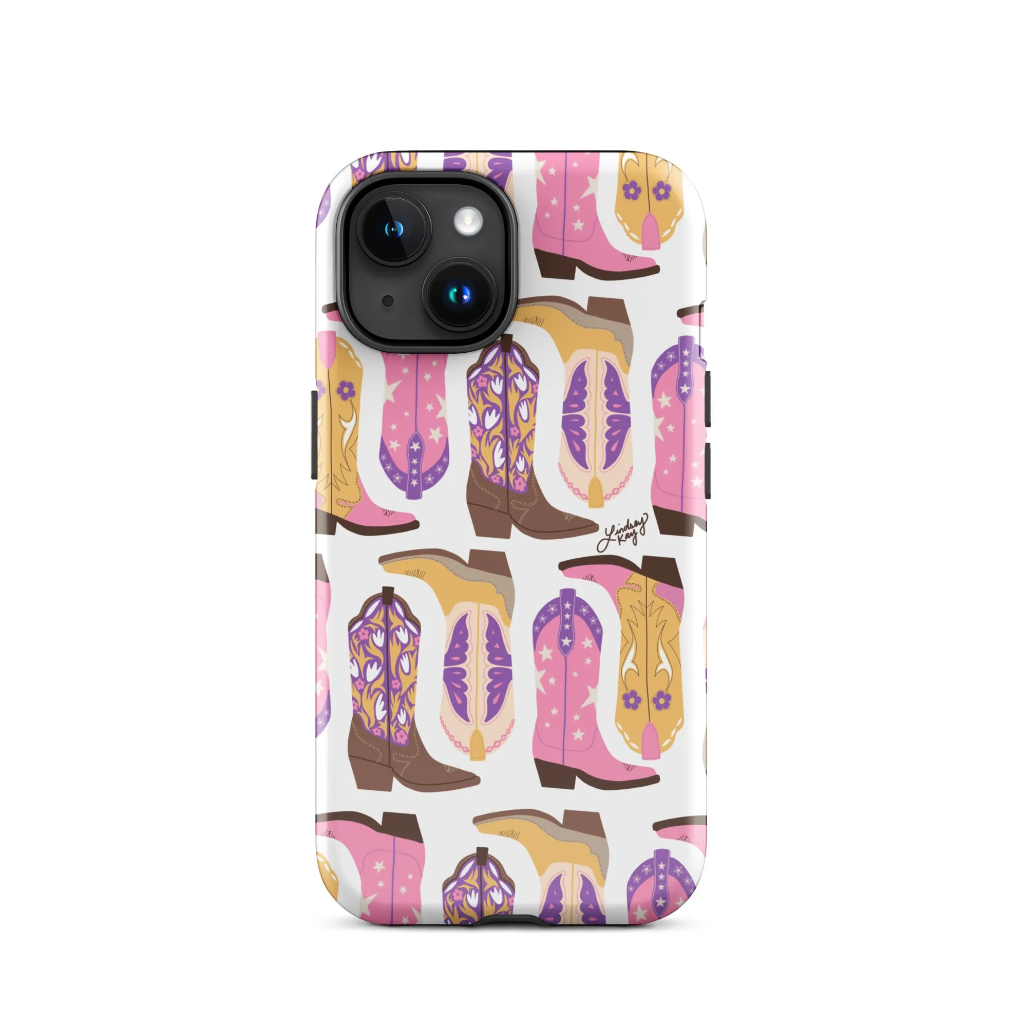 Cowboy Boots Pattern (Pink/Purple) - Tough Case for iPhone®