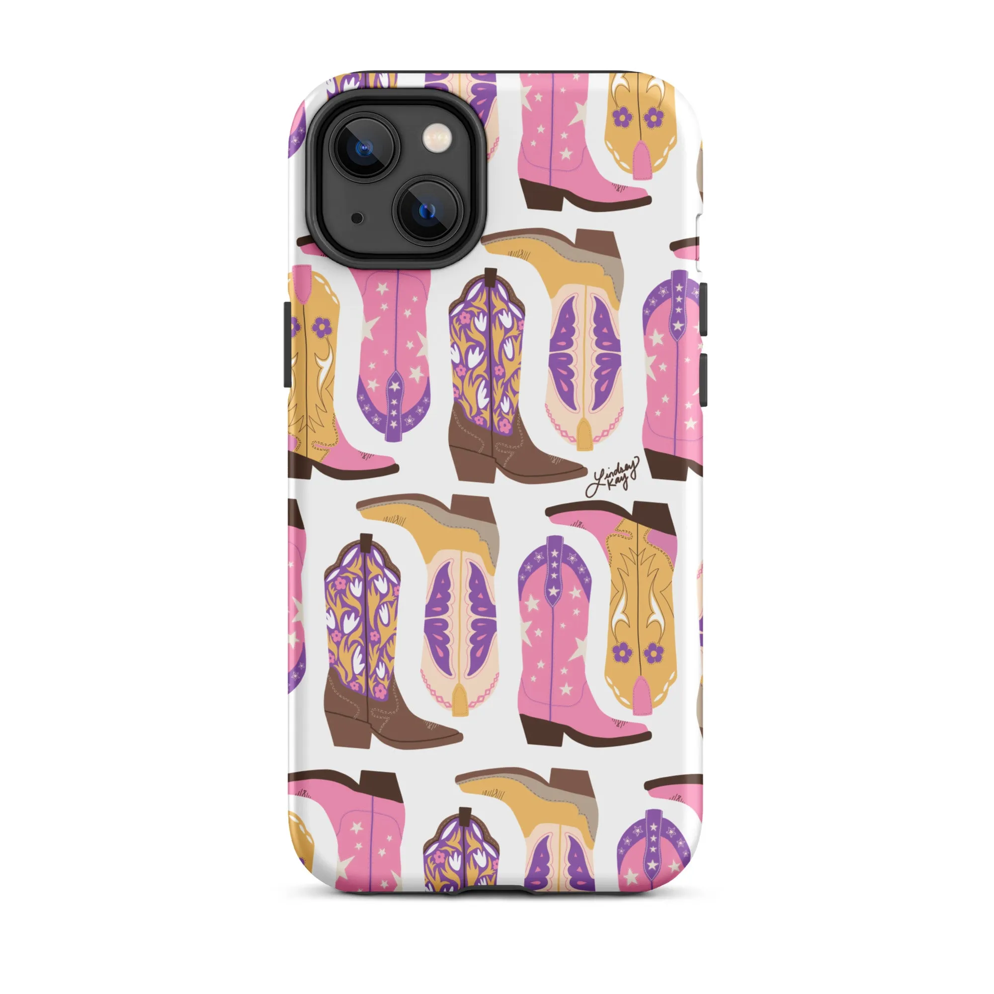 Cowboy Boots Pattern (Pink/Purple) - Tough Case for iPhone®