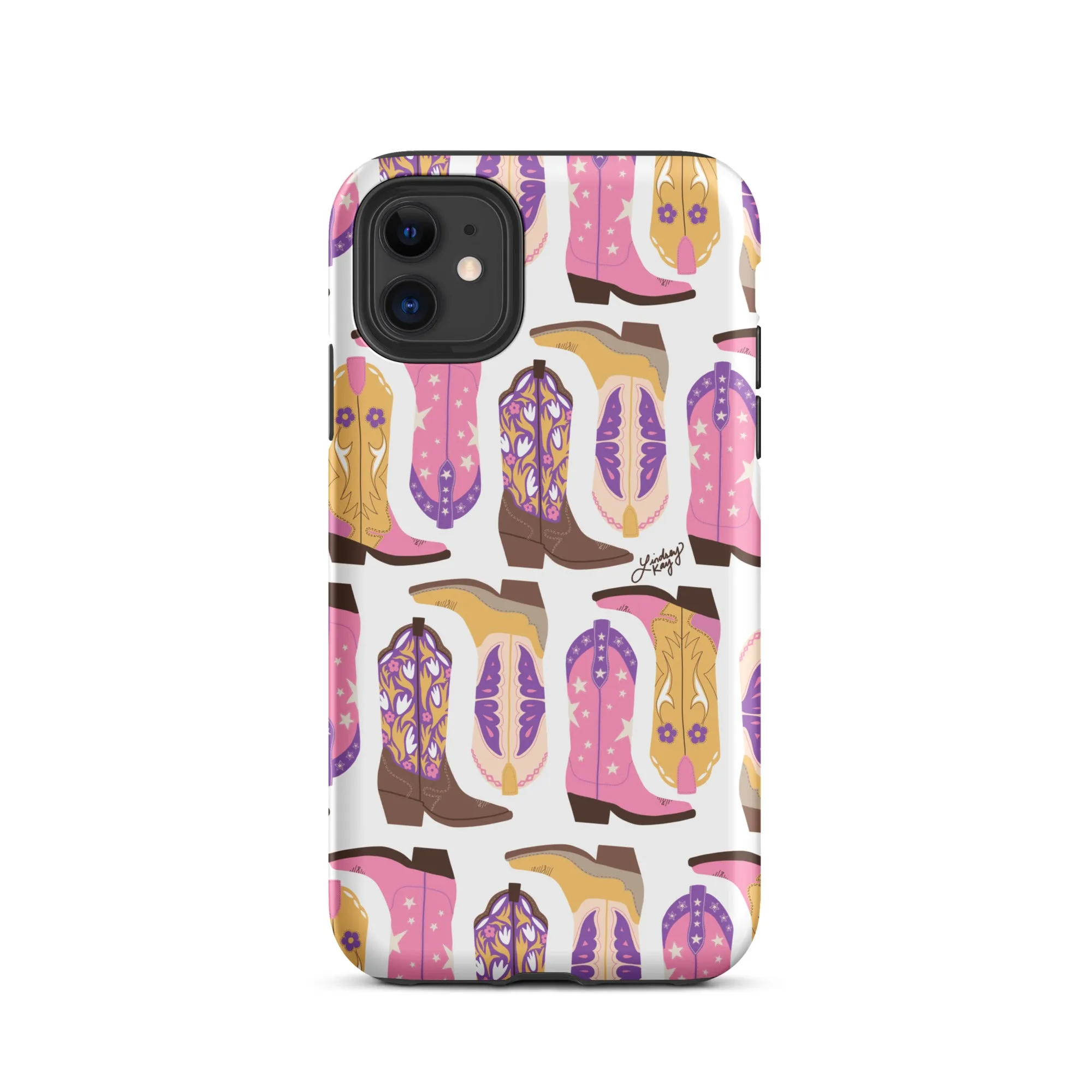 Cowboy Boots Pattern (Pink/Purple) - Tough Case for iPhone®