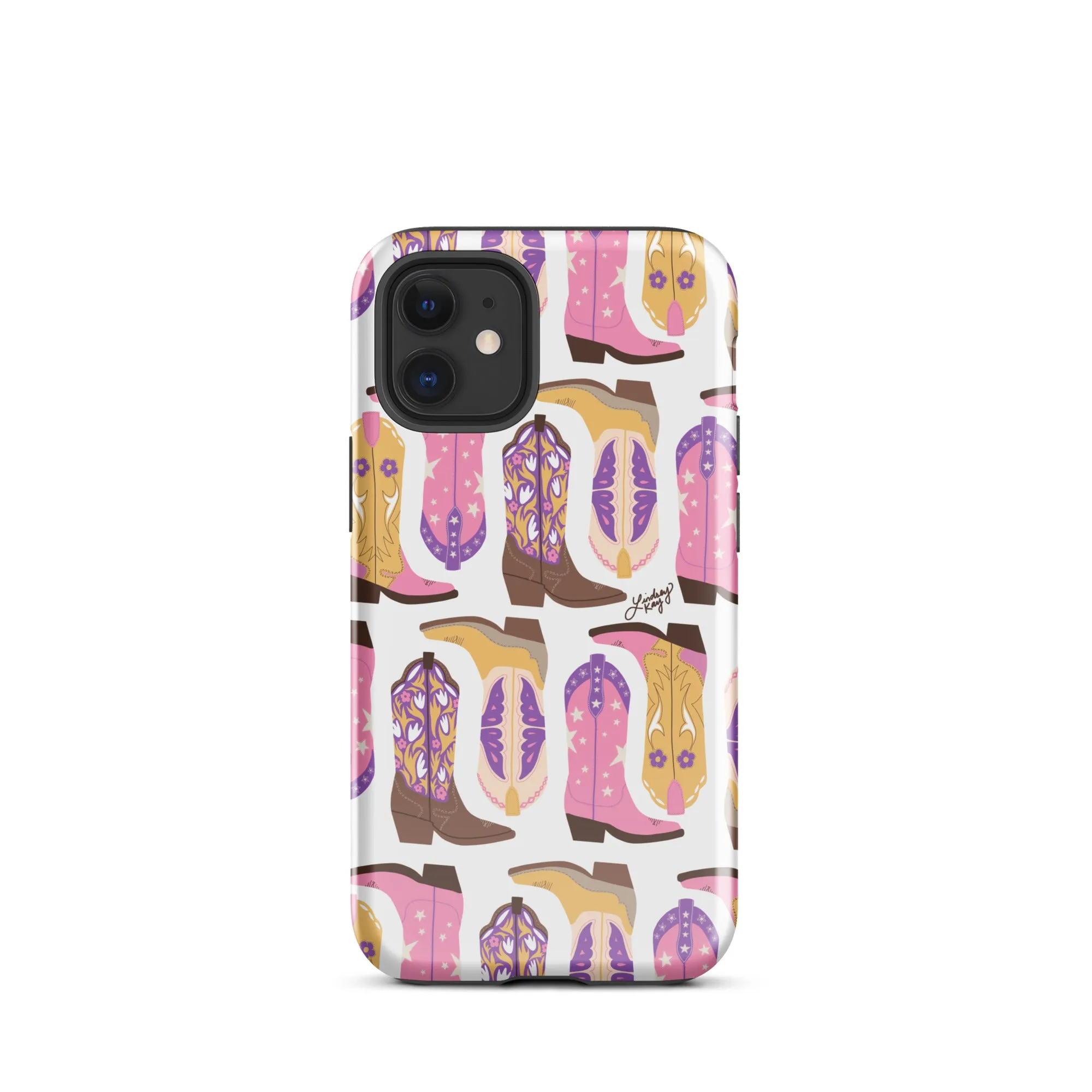 Cowboy Boots Pattern (Pink/Purple) - Tough Case for iPhone®