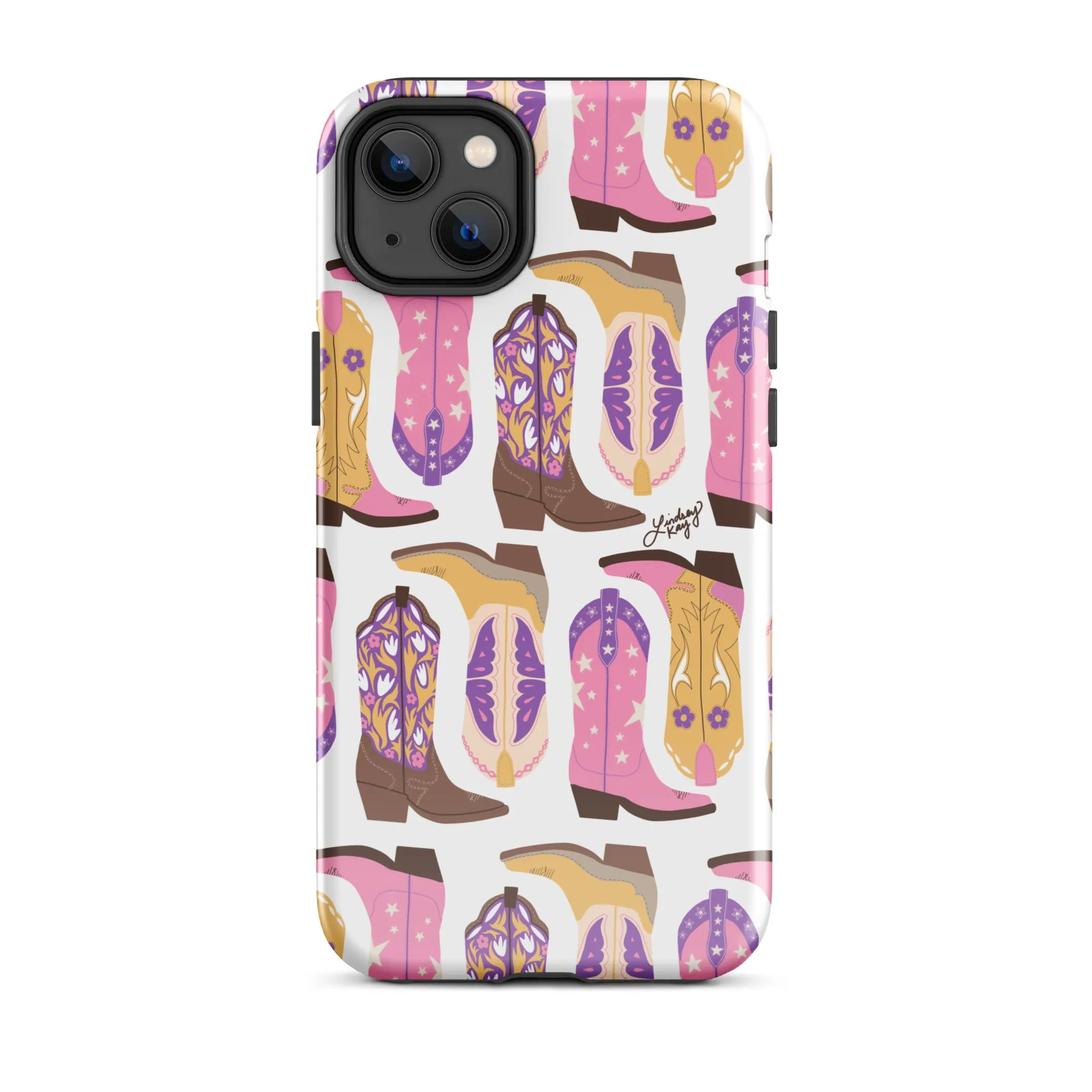 Cowboy Boots Pattern (Pink/Purple) - Tough Case for iPhone®
