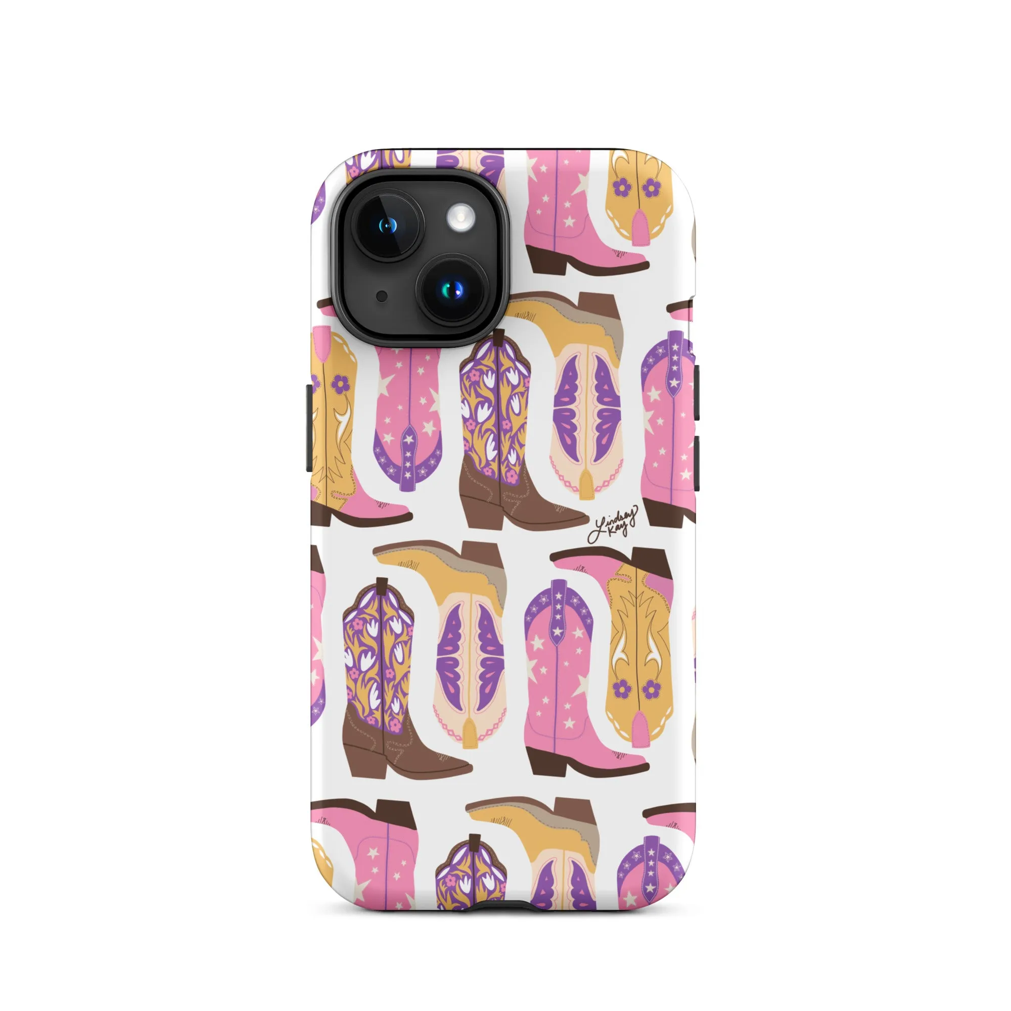 Cowboy Boots Pattern (Pink/Purple) - Tough Case for iPhone®