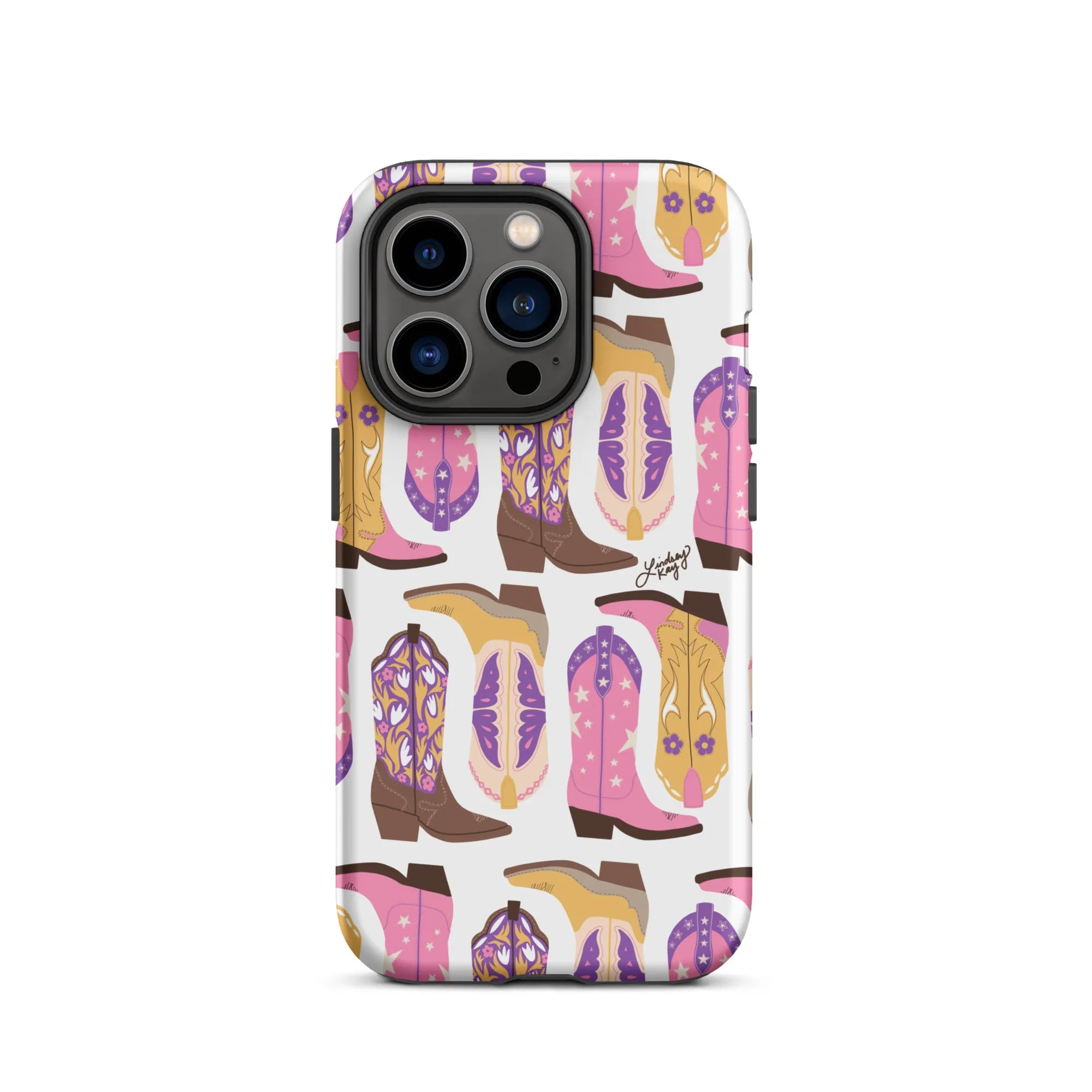 Cowboy Boots Pattern (Pink/Purple) - Tough Case for iPhone®