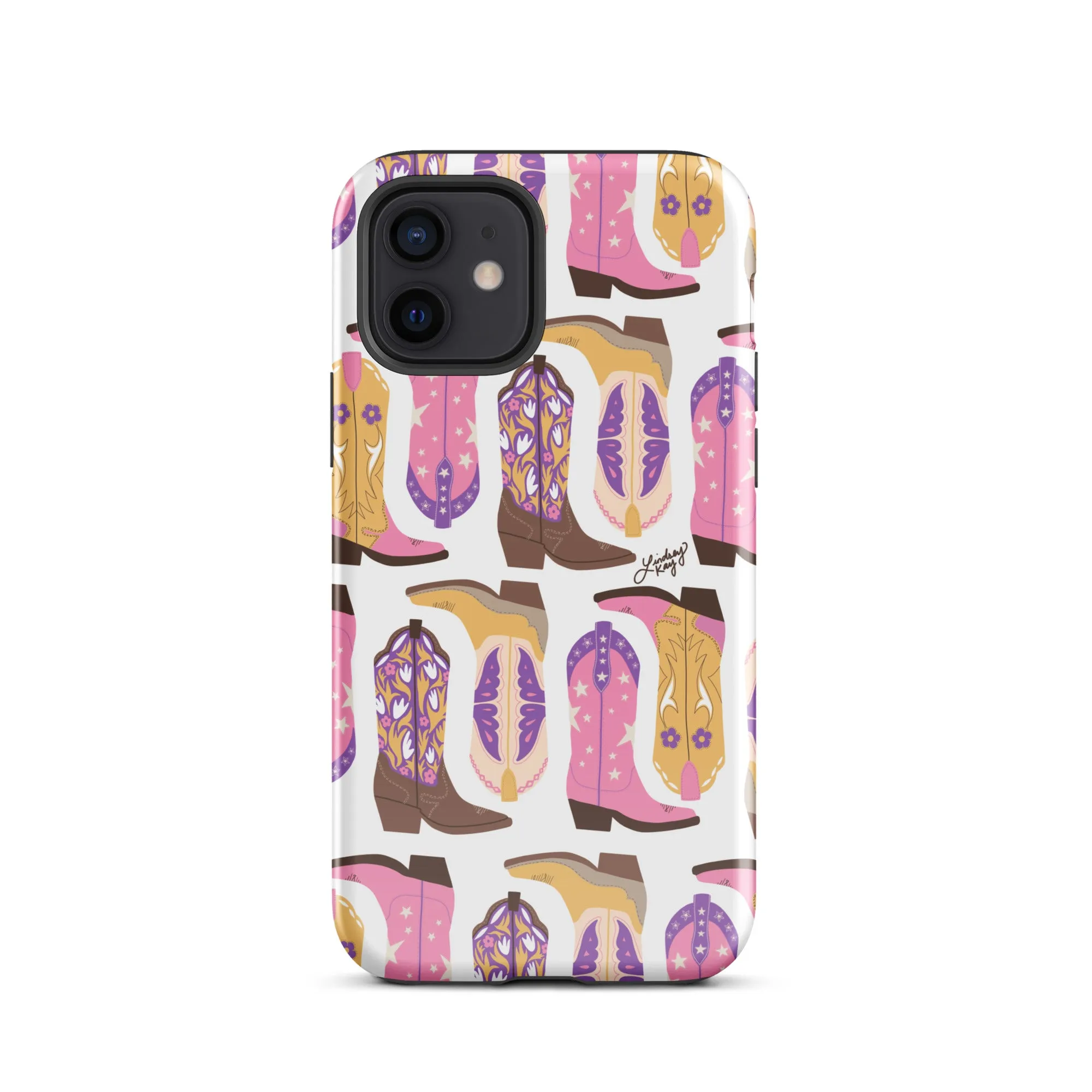Cowboy Boots Pattern (Pink/Purple) - Tough Case for iPhone®