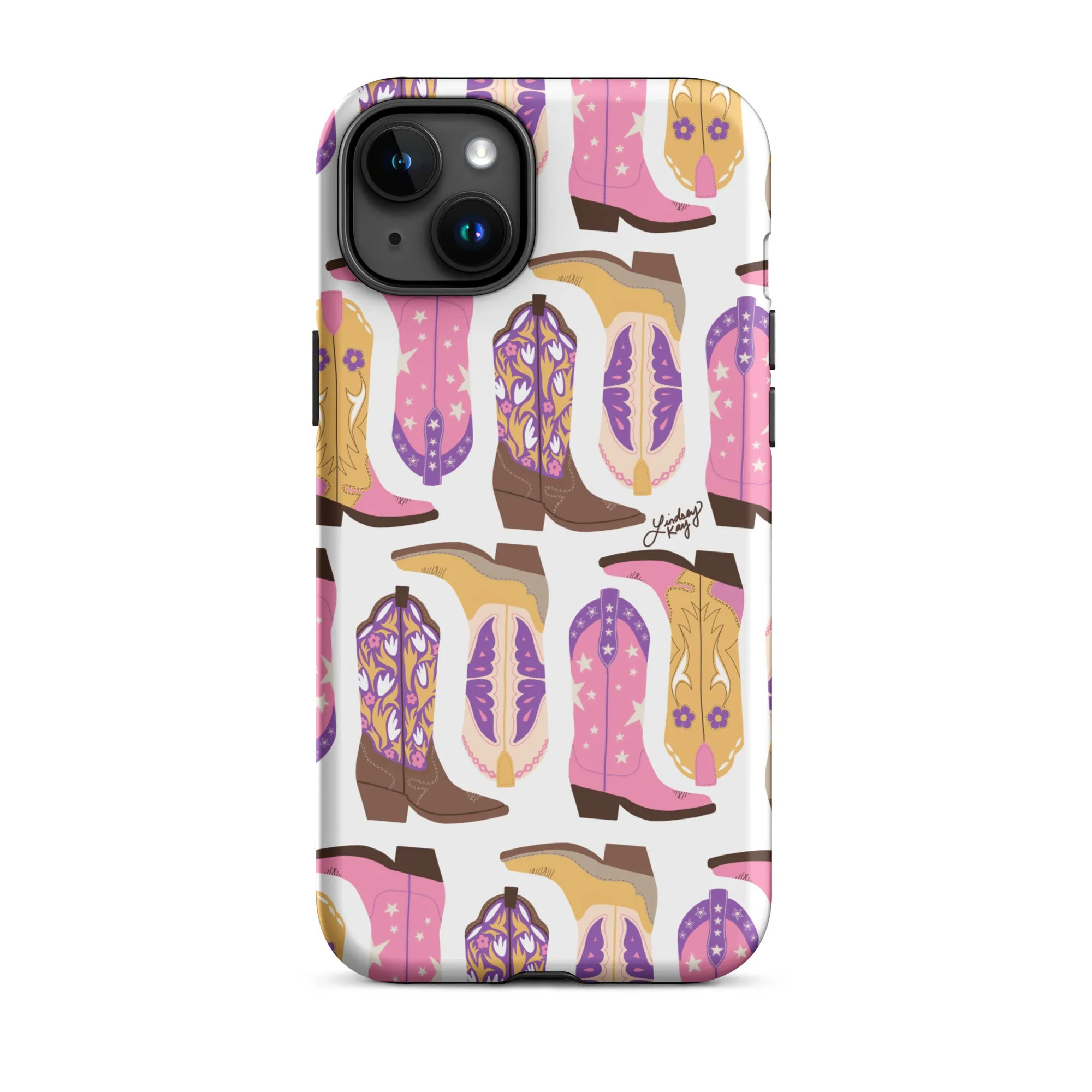 Cowboy Boots Pattern (Pink/Purple) - Tough Case for iPhone®