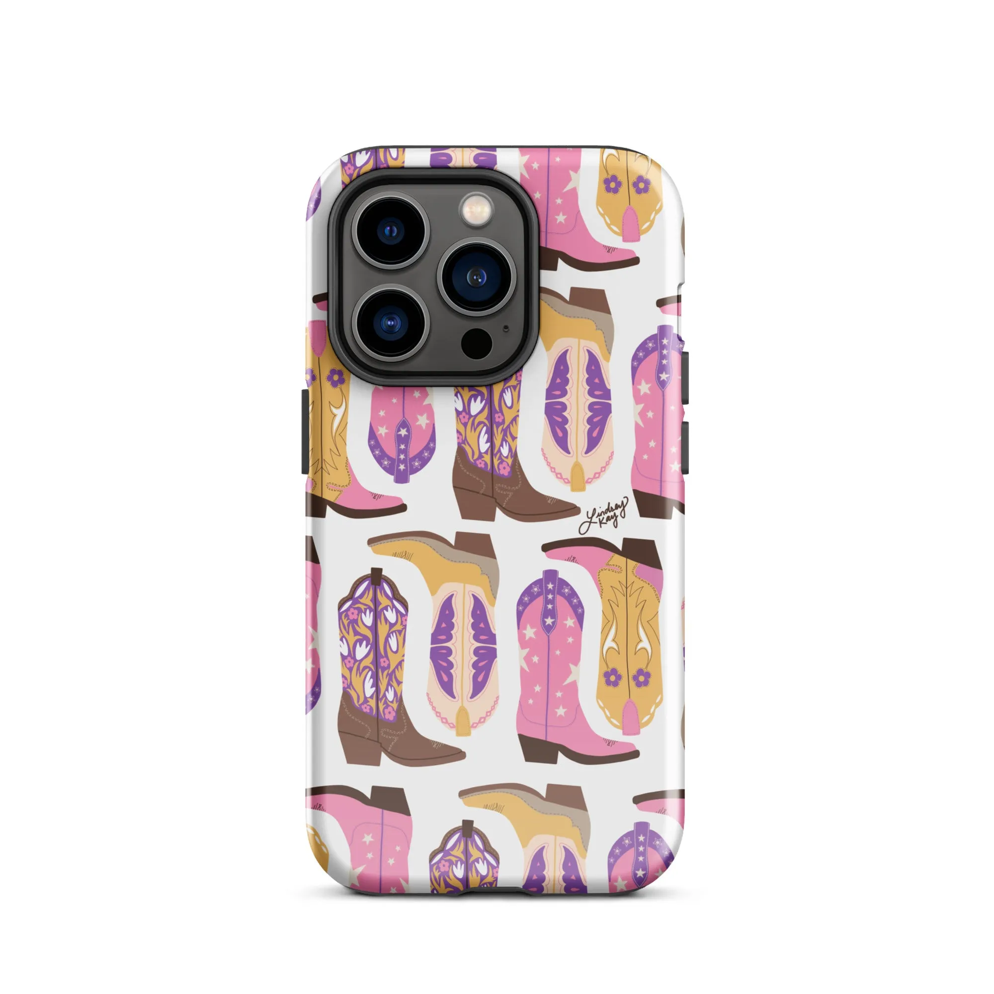 Cowboy Boots Pattern (Pink/Purple) - Tough Case for iPhone®
