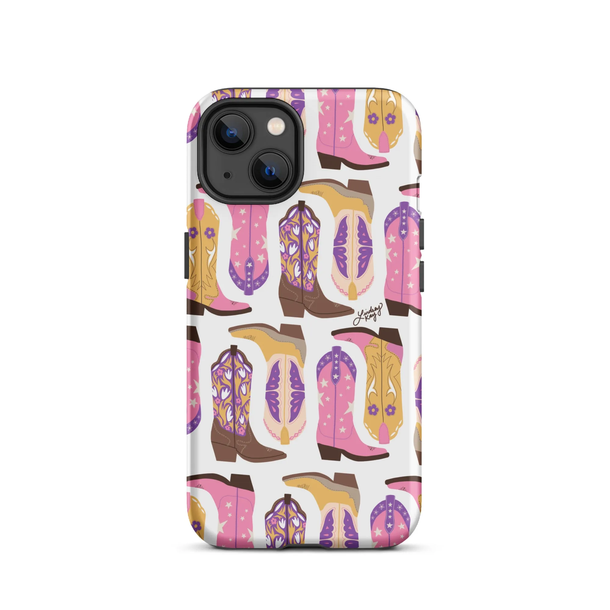 Cowboy Boots Pattern (Pink/Purple) - Tough Case for iPhone®