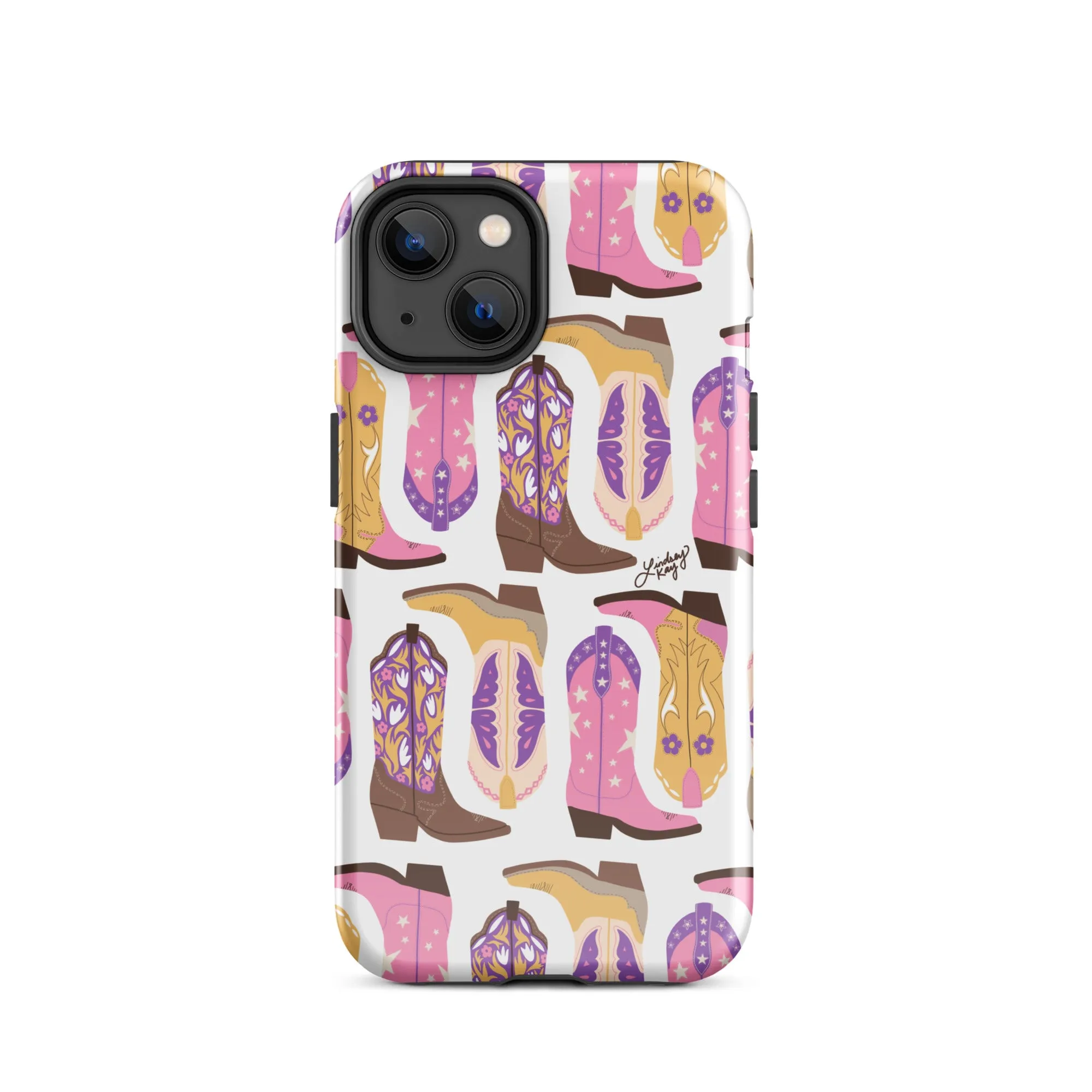 Cowboy Boots Pattern (Pink/Purple) - Tough Case for iPhone®