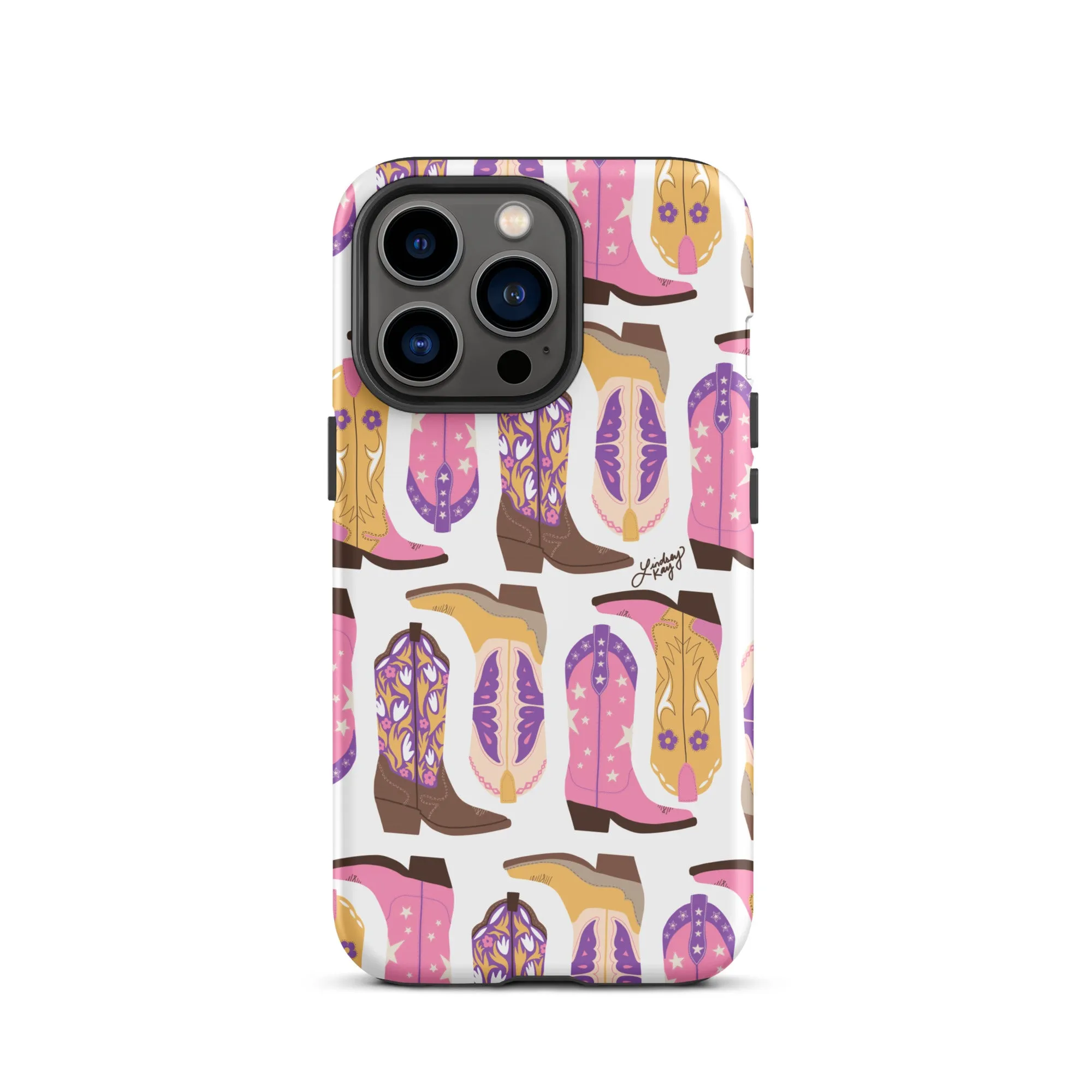 Cowboy Boots Pattern (Pink/Purple) - Tough Case for iPhone®