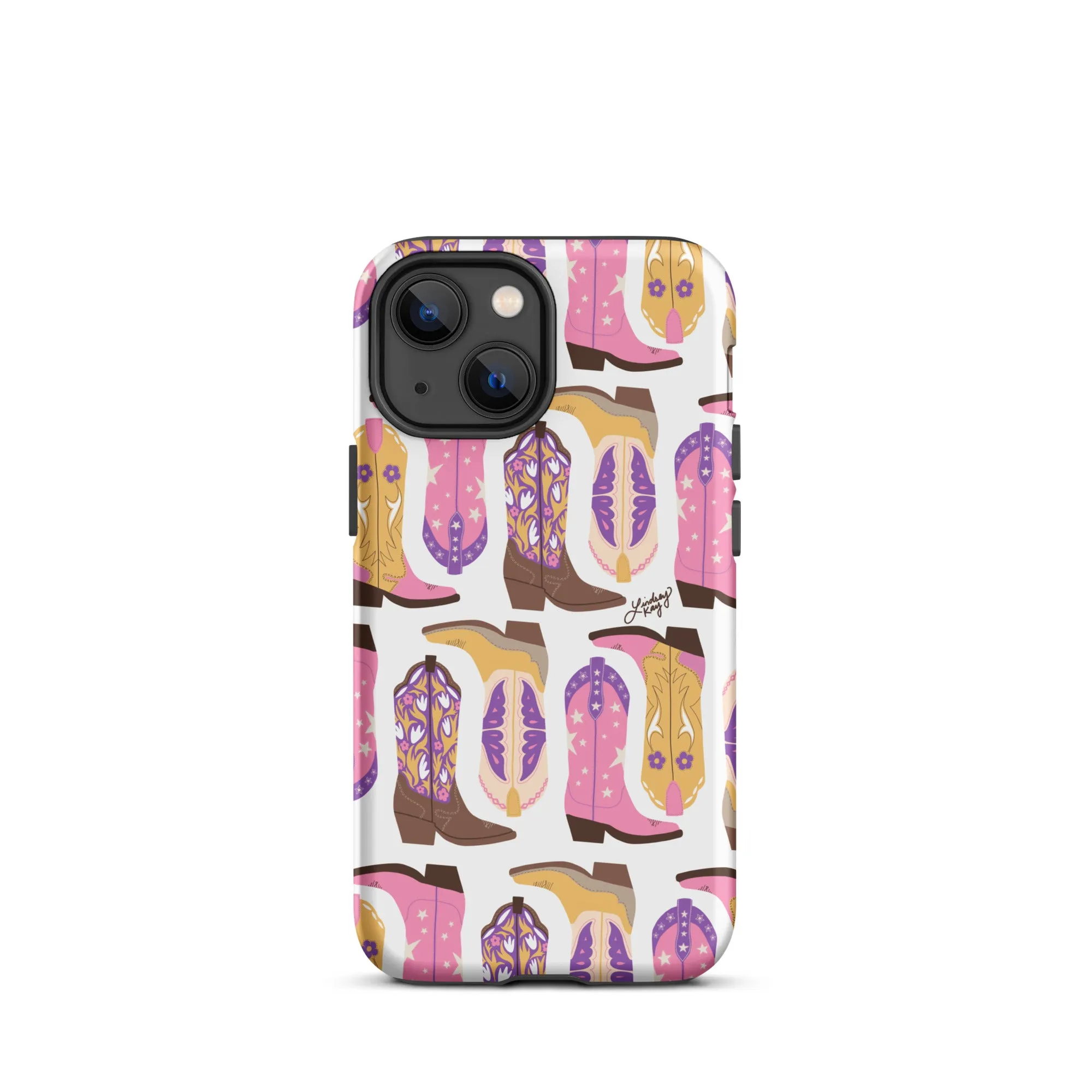 Cowboy Boots Pattern (Pink/Purple) - Tough Case for iPhone®