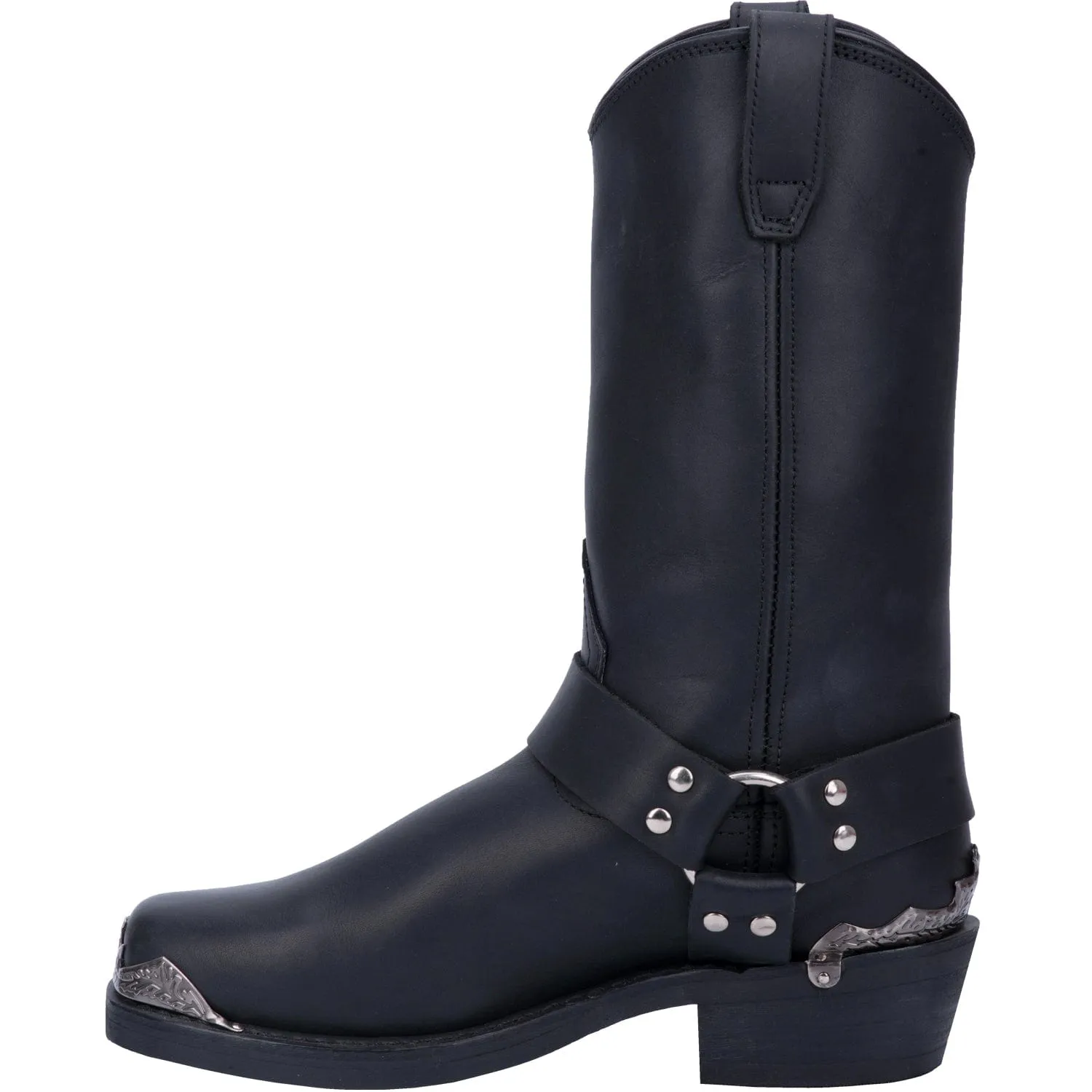 Dingo Men's Chopper Black Leather Harness Boots DI19053