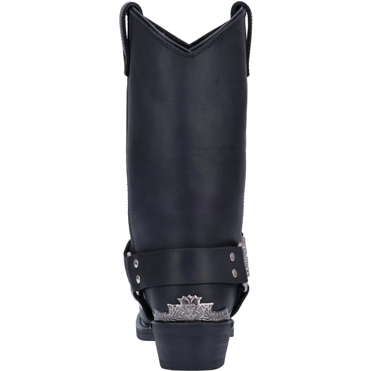Dingo Men's Chopper Black Leather Harness Boots DI19053