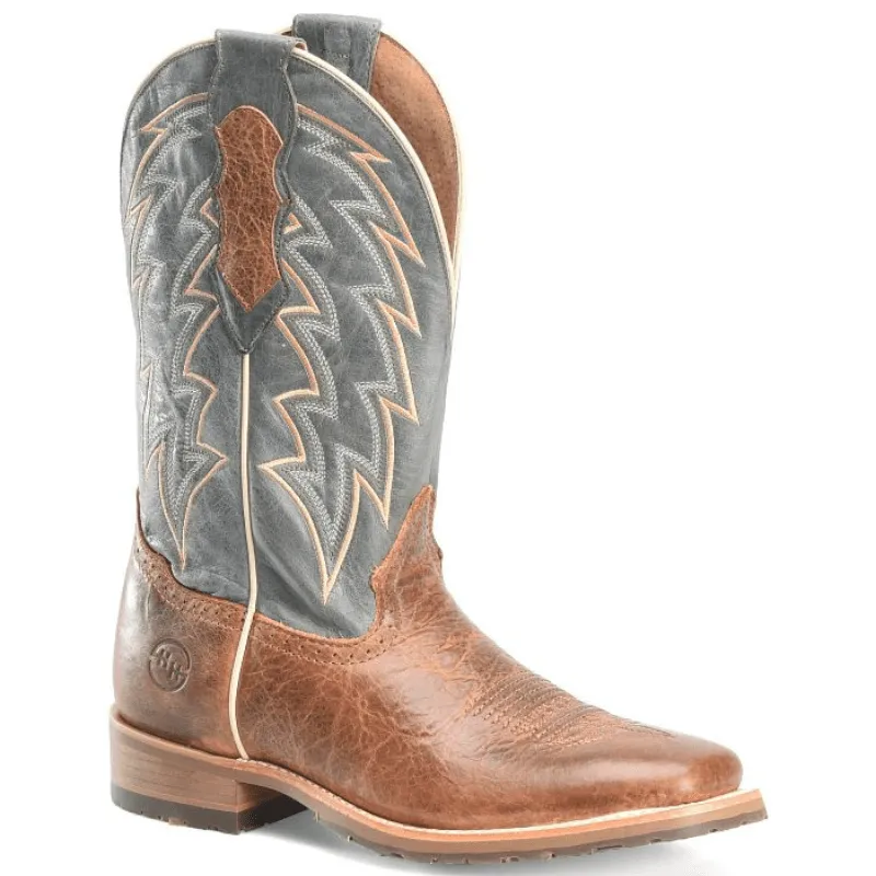 Double H Men's Leland Blue Square Toe Western Boots DH7026