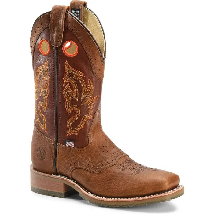 Double H Men's Mickey Brown Square Toe Western Boots DH4400
