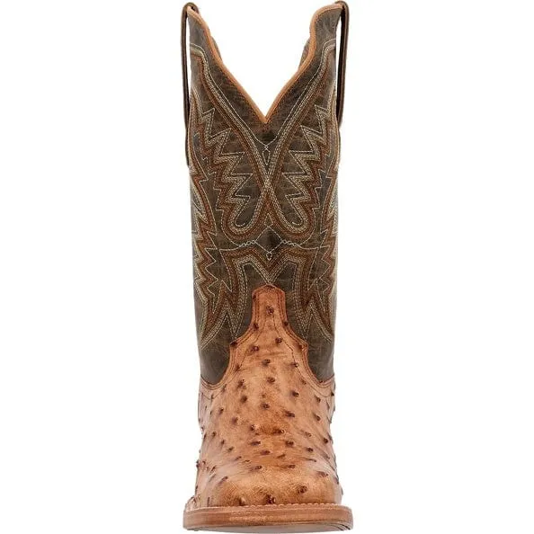 Durango Men's PRCA Full Quill Ostrich Square Toe Exotic Western Boots DDB0472