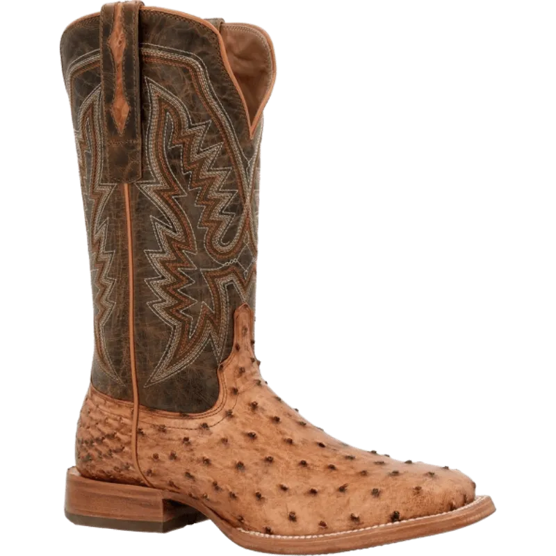 Durango Men's PRCA Full Quill Ostrich Square Toe Exotic Western Boots DDB0472