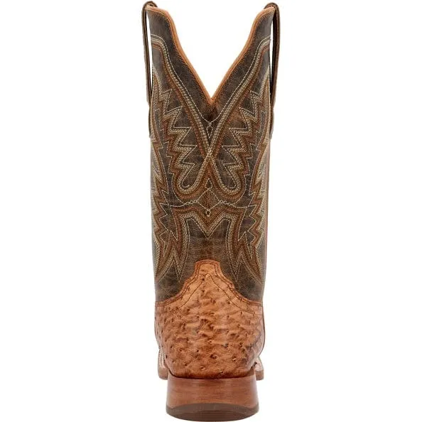 Durango Men's PRCA Full Quill Ostrich Square Toe Exotic Western Boots DDB0472