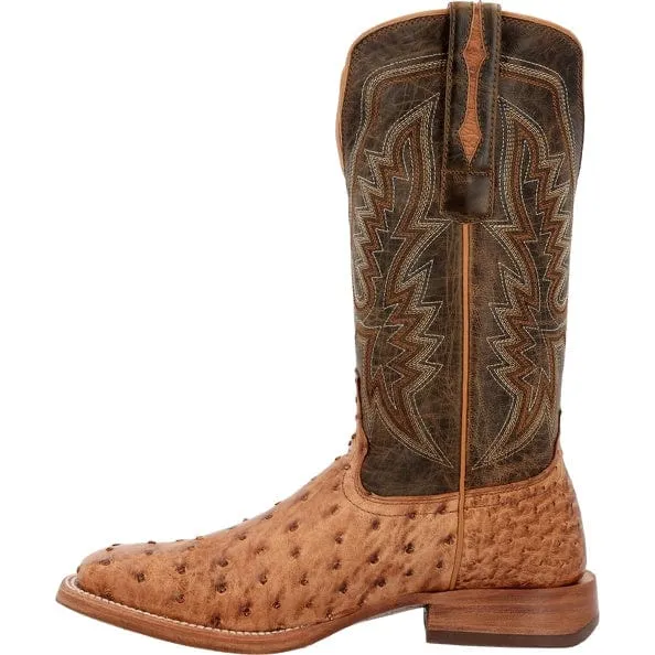 Durango Men's PRCA Full Quill Ostrich Square Toe Exotic Western Boots DDB0472