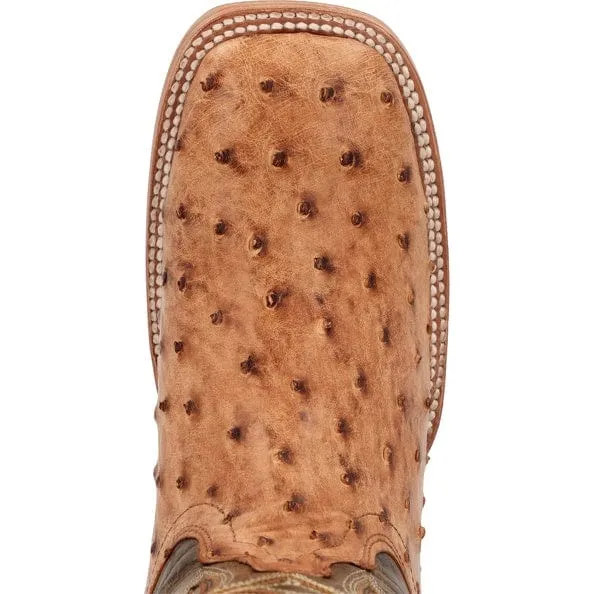 Durango Men's PRCA Full Quill Ostrich Square Toe Exotic Western Boots DDB0472