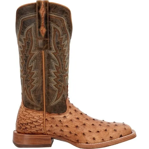 Durango Men's PRCA Full Quill Ostrich Square Toe Exotic Western Boots DDB0472