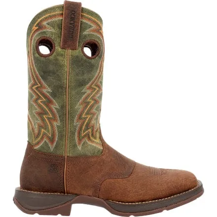 Durango Men's Rebel Dark Chestnut/Hunter Green Western Boots DDB0390