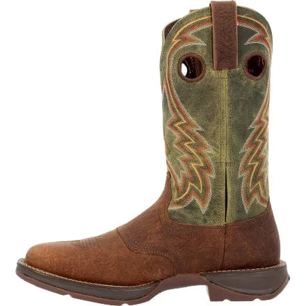 Durango Men's Rebel Dark Chestnut/Hunter Green Western Boots DDB0390