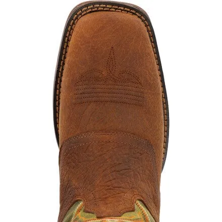 Durango Men's Rebel Dark Chestnut/Hunter Green Western Boots DDB0390