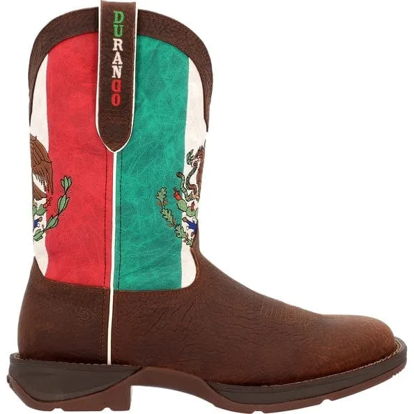 Durango Men's Rebel Mexico Flag Square Toe Western Boots DDB0430