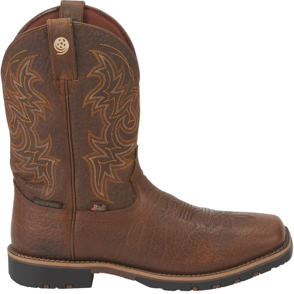 Fireman Square Toe Cowboy Boots