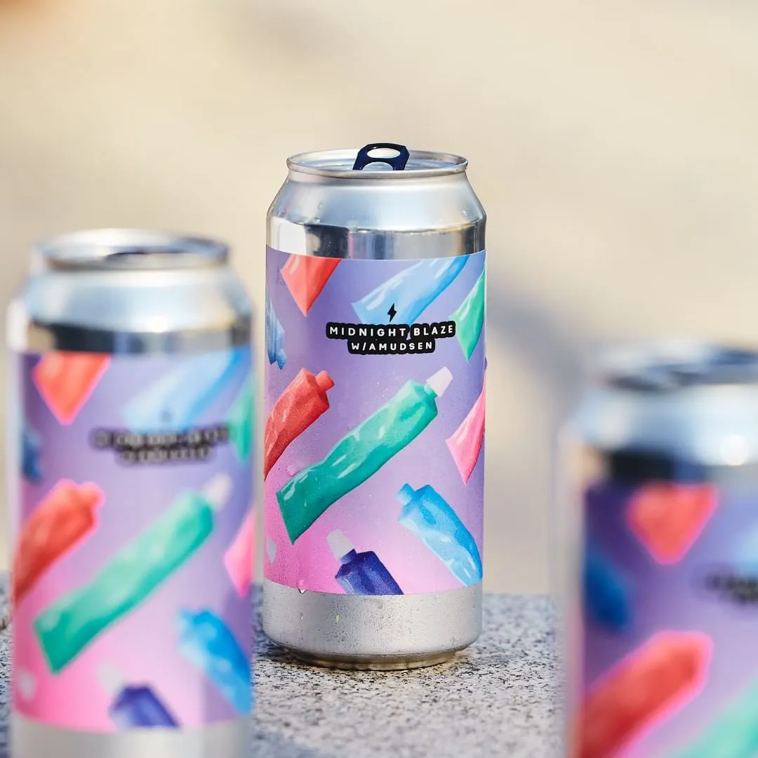 Garage Beer MIDNIGHT BLAZE Can 440ml　ガラージ ビア ミッドナイト ブレイズ