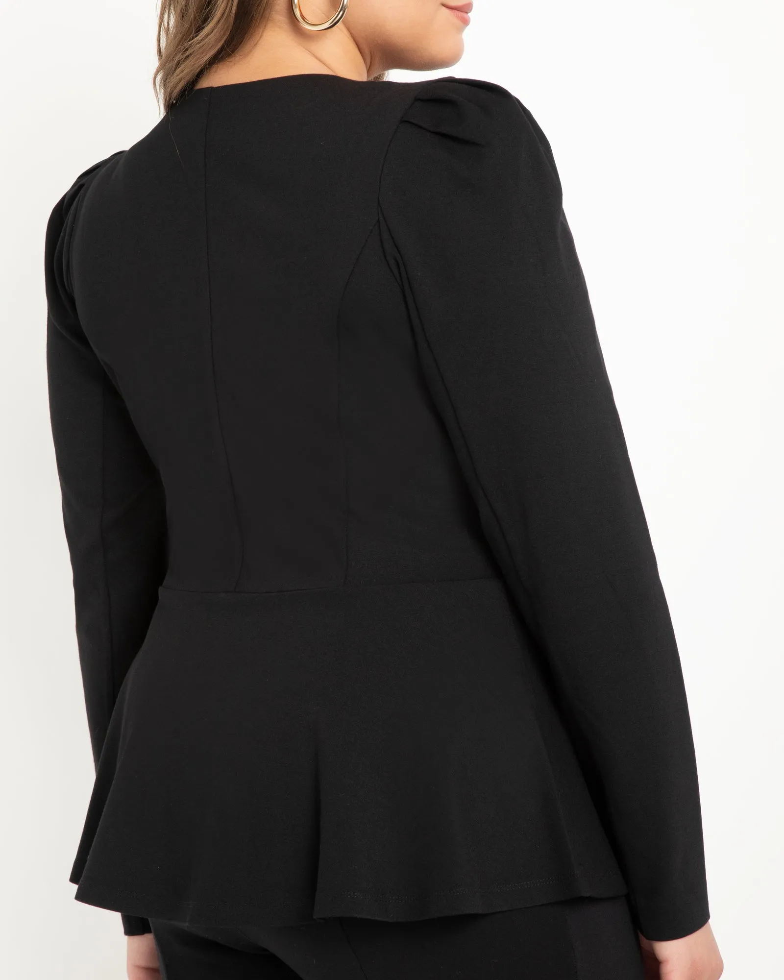 Ginny After Hours Peplum Blazer | Black