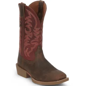 Justin Men's Muley Brown/Red Western Boots SE7610