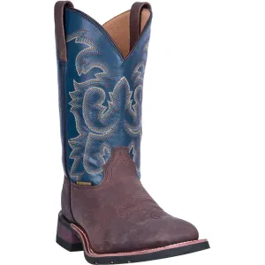 Laredo Men's Hamilton Tan/Blue Leather Cowboy Boots 7936