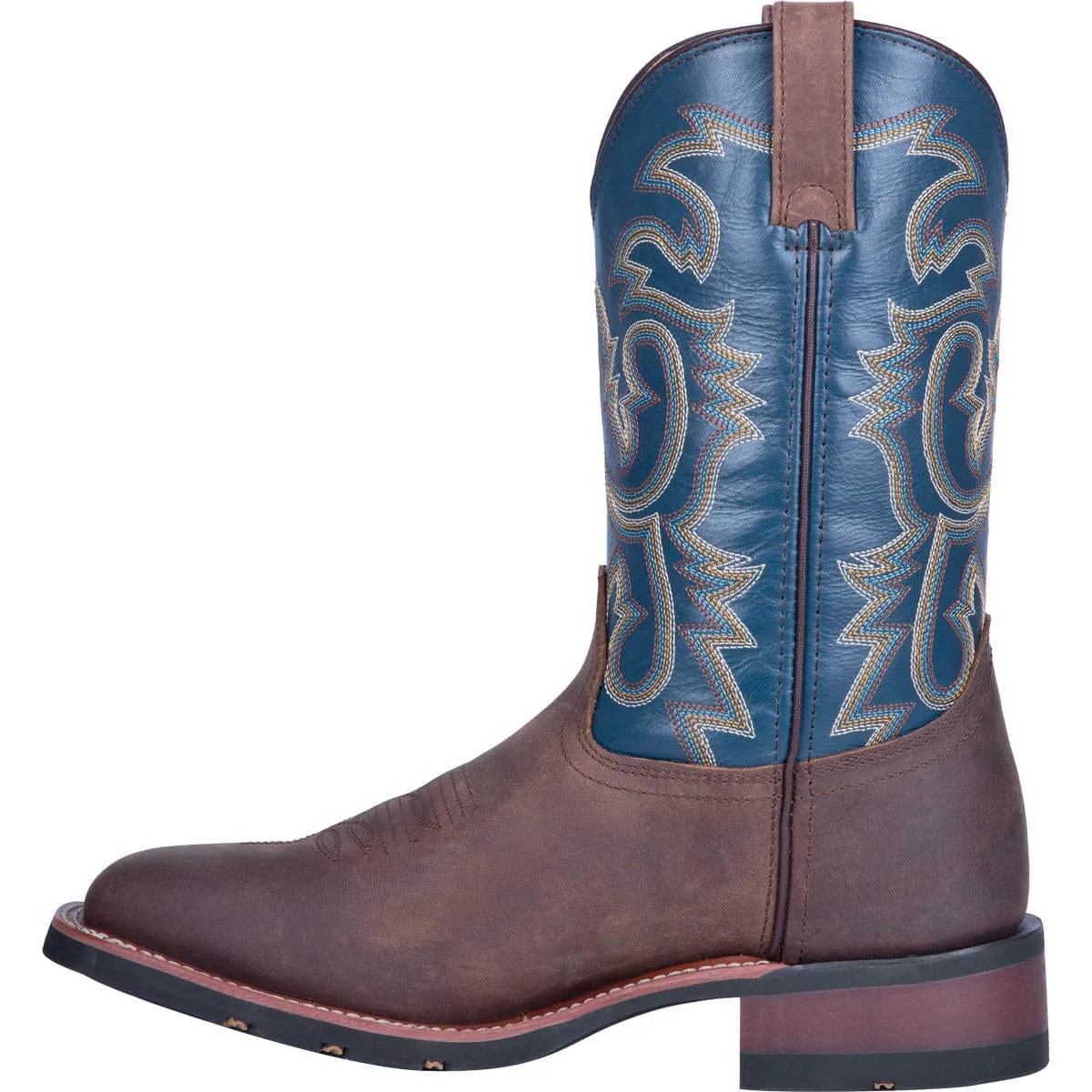 Laredo Men's Hamilton Tan/Blue Leather Cowboy Boots 7936
