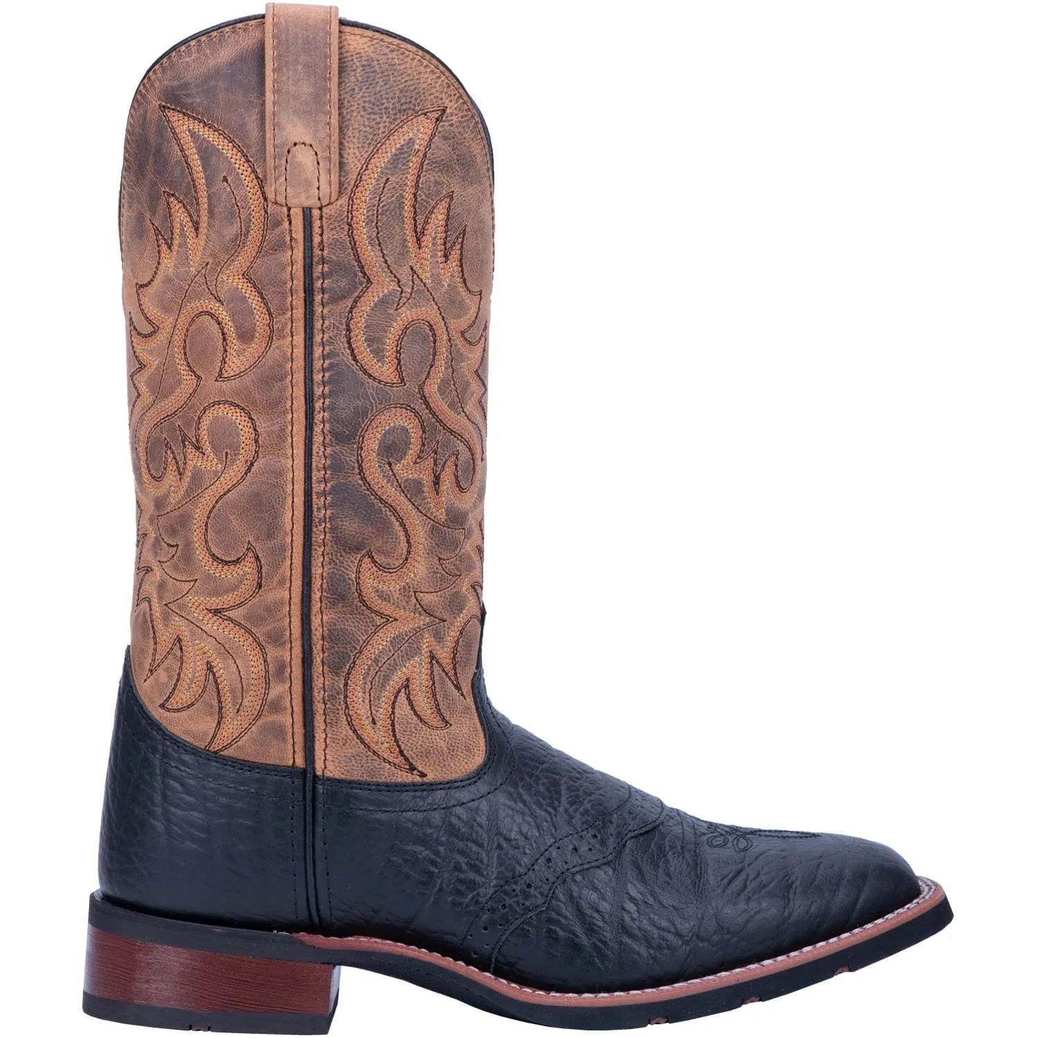 Laredo Men's Topeka Black Leather Cowboy Boots 7824