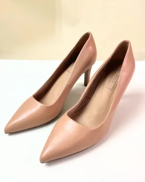 M&S Pink Kitten Heels in Vegan Leather Size UK 6